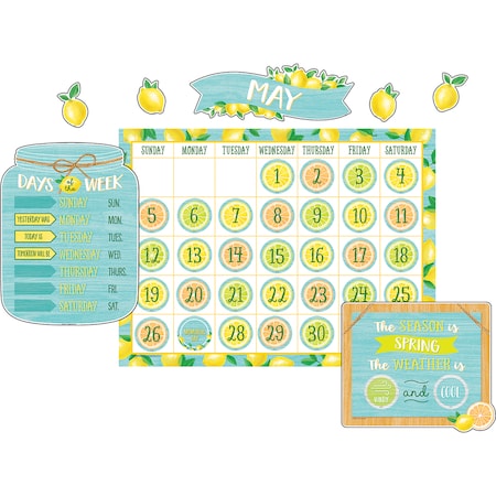 Teacher Created Resources Lemon Zest Calendar Bulletin Board Set, PK2 TCR8479